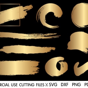 Paint Brush Stroke SVG Bundle: Graphic Design Elements (Digital Download)