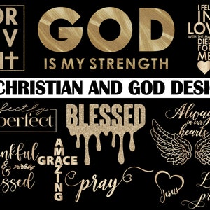 Christian SVG Bundle: God, Jesus, Faith Designs (Digital Download)