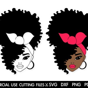 Ragazza nera SVG, Donna nera SVG, Mese della storia dei neri SVG, Donna SVG, Donna afro SVG, Silhouette file di taglio, Cricut SVG/DXF/Png/Pdf