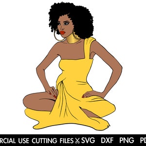 Black Woman SVG, Black Lady Svg, Afro Svg, Black Queen Svg, Afro Woman Svg, Afro T-shirt Svg Cut File, Dope Svg, Black History Month Svg