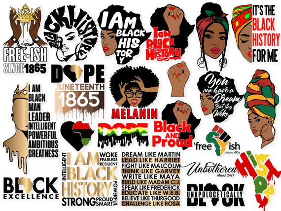 Black History Month SVG Bundle I Am Black History Man Woman - Etsy