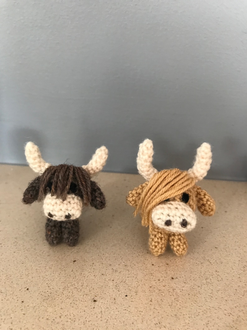 Miniature Highland Cow Hairy Coo Amigurumi pdf crochet pattern image 3