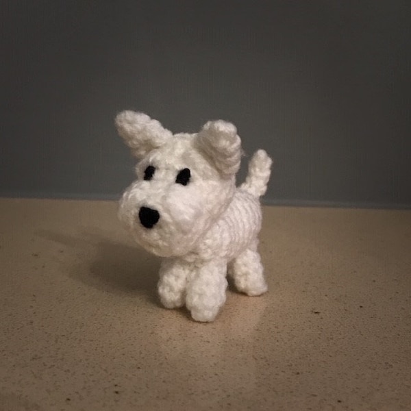 Miniature West Highland White Terrier (Westie) crochet pattern (pdf download)