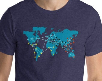 Pandemic Board Game - World Map Shirt | Short-Sleeve Unisex T-Shirt