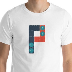 Patchwork bordspel shirt | Korte-mouw T-shirt Unisex
