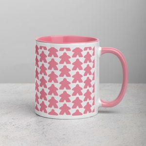 Always the Pink Meeple Mug - with Pink Color Inside