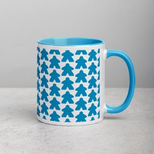 Always the Blue Meeple Mug - with Blue Color Inside