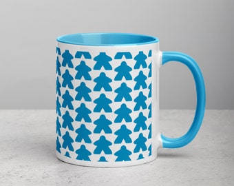 Always the Blue Meeple Mug - with Blue Color Inside