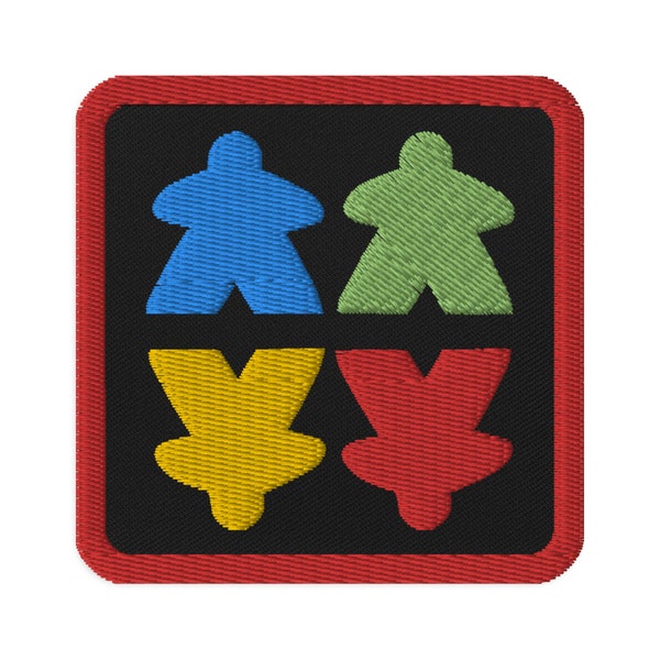 Meeples Embroidered Patch | Board Game Patch | Board Game Gift