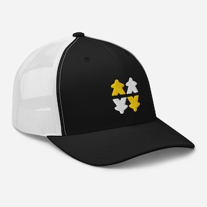 Yellow and White Meeple Trucker Hat