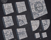 Sewers Floor Tiles set Dungeons and Dragons Wargames Warhammer Age of Sigmar AoS Fantasy Pathfinder RPG War Gaming Cast n Play