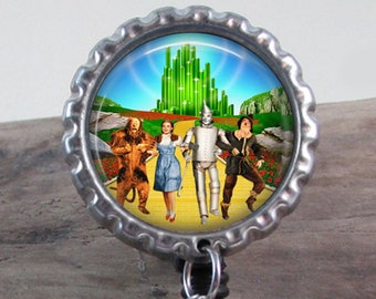 Wizard of Oz Group Badge Reel or Keychain 030 - Choice of 4 Styles - Emerald City Gift Idea - Wizard of Oz Work Badge Reel - Oz Gift Idea