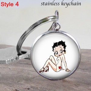 Betty Boop 4 Badge Reel or Keychain 015 - Betty Boop Work Badge Reel - Choice of 4 Styles - Betty Boop Badge Buddy - Betty Boop Gift Idea