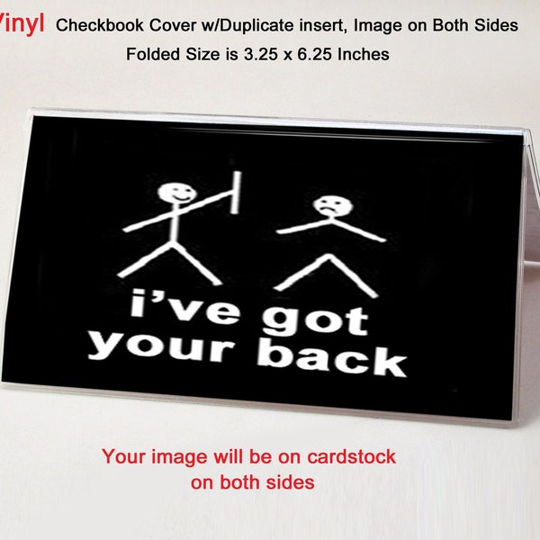 Funny 1 Vinyl Checkbook Cover - Includes Duplicate Insert - Top Tear Standard Checks - Coupon or Money Holder - Funny Vinyl Checkbook Gift