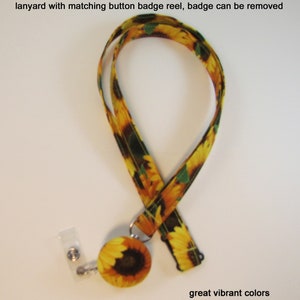 Breakaway Lanyard Sunflowers - Neck Lanyard - Hospital Teacher Lanyard ...