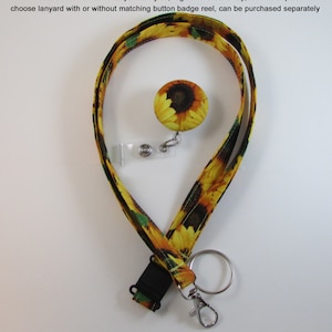 Breakaway Lanyard Sunflowers - Neck Lanyard - Hospital Teacher Lanyard ...