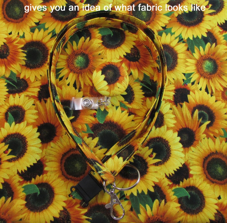 Breakaway Lanyard Sunflowers Neck Lanyard Hospital Teacher Etsy