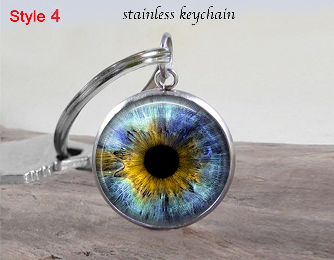 Eyeball 3 Badge Reel or Keychain 247 Choice of 4 Styles Eyeball Badge