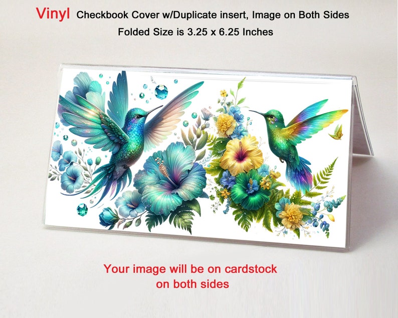 Hummingbird 11 Vinyl Checkbook Cover - Includes Duplicate Insert - Top ...