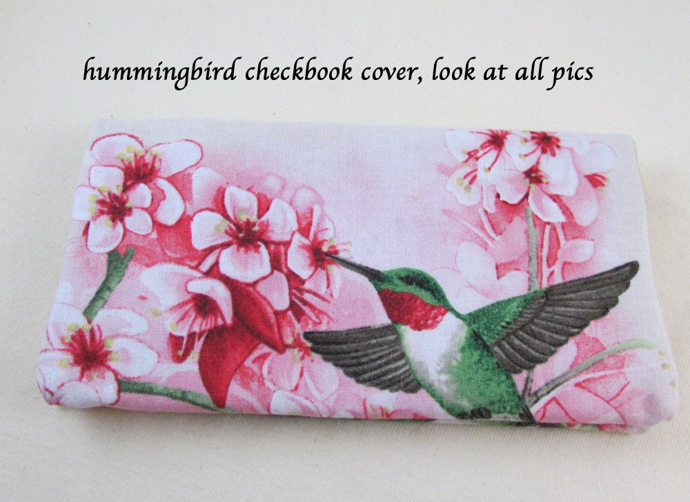 Hummingbird Checkbook Cover or Coupon Holder Great Gift Idea Etsy