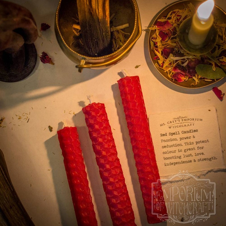 The Witches Dozen Beeswax Collection set of 13 spell candles for use in Spells & Rituals. image 4