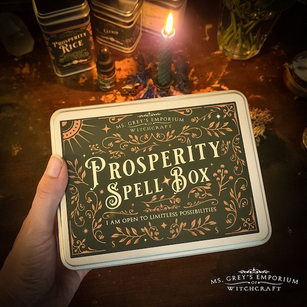 Prosperity Spell Box | Money Spell Box | Wealth | Luck Spell | Increase Money | Prosperity Witchcraft