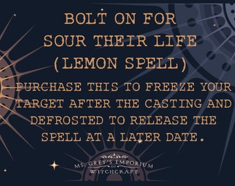 BOLT ON for Sour Their Life Lemon Spell | Revenge Spell