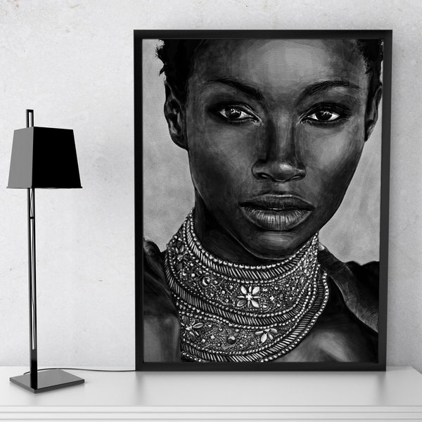 Black and White African Wall Art Etsy