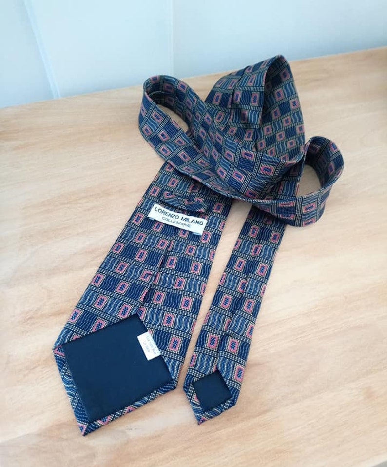 Vintage Necktie Lorenzo Milano Collezione 100/% Silk Made in China