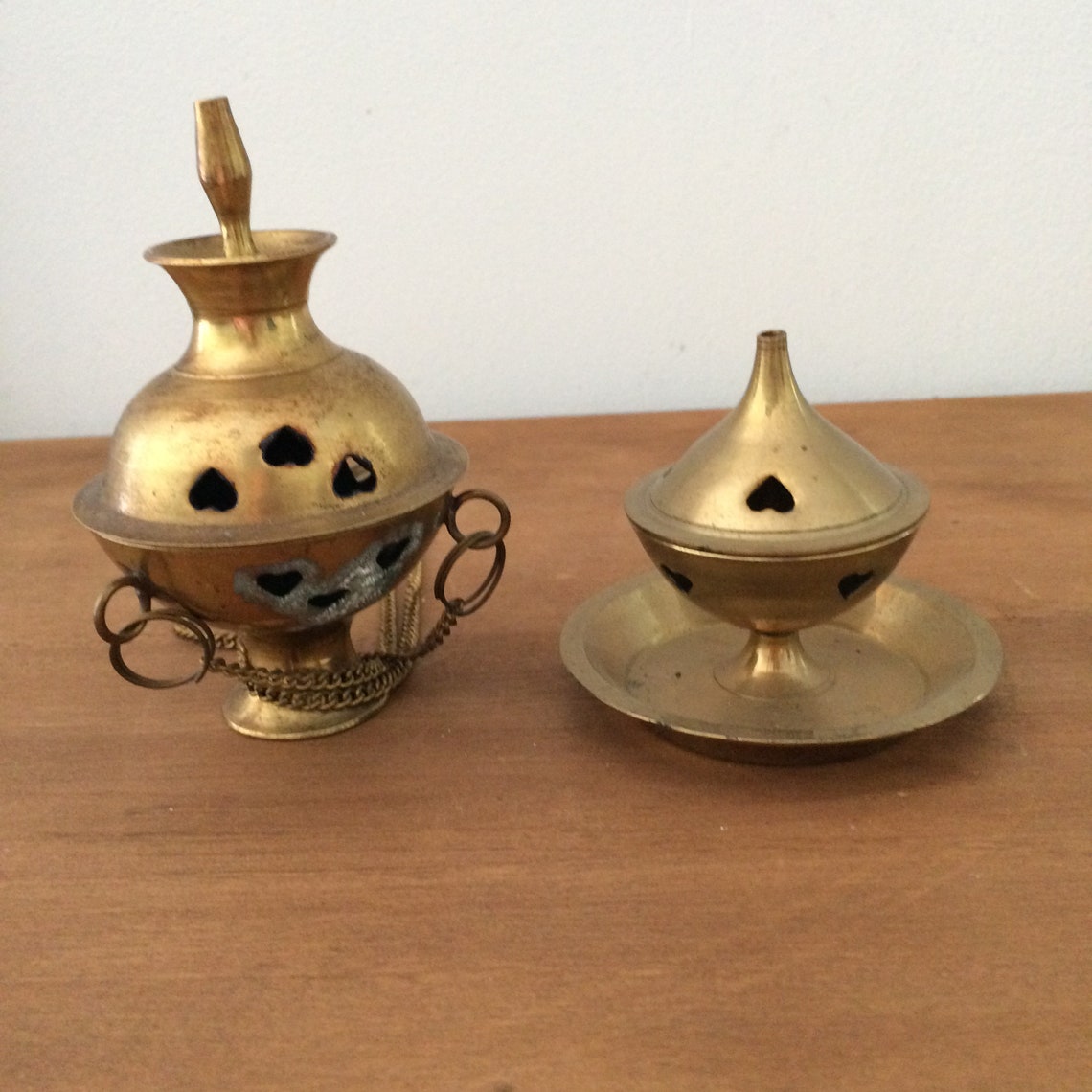 Vintage Brass Incense Burners Hanging Censer Vintage Incense Etsy