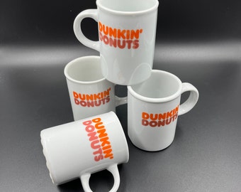 Vintage Dunkin' Donuts Restaurant Ware Mugs Set of Four (4)