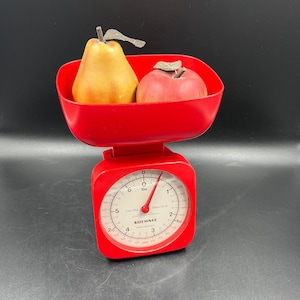 Red SOEHNLE Analog Kitchen Scale 3kg/6lbs Retro Vintage 