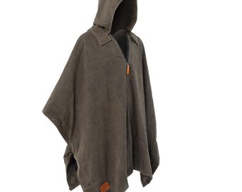Poncho impermeable de lona encerada Drifter, chaqueta impermeable de algodón encerado para acampar, manta de picnic de algodón ecológica, refugio de lona