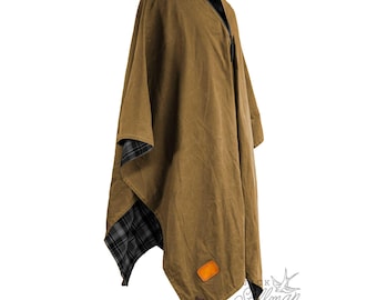 2025年最新海外 Poncho, Man Poncho, Canvas Genuine Groundsheet Military ジャケット・アウター