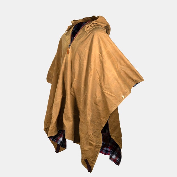 Regen Poncho, Poncho, Wachs Canvas Poncho, Picknickdecke, Strand Poncho, Vintage Regenjacke, Vintage Kleidung, Geschenk für Männer