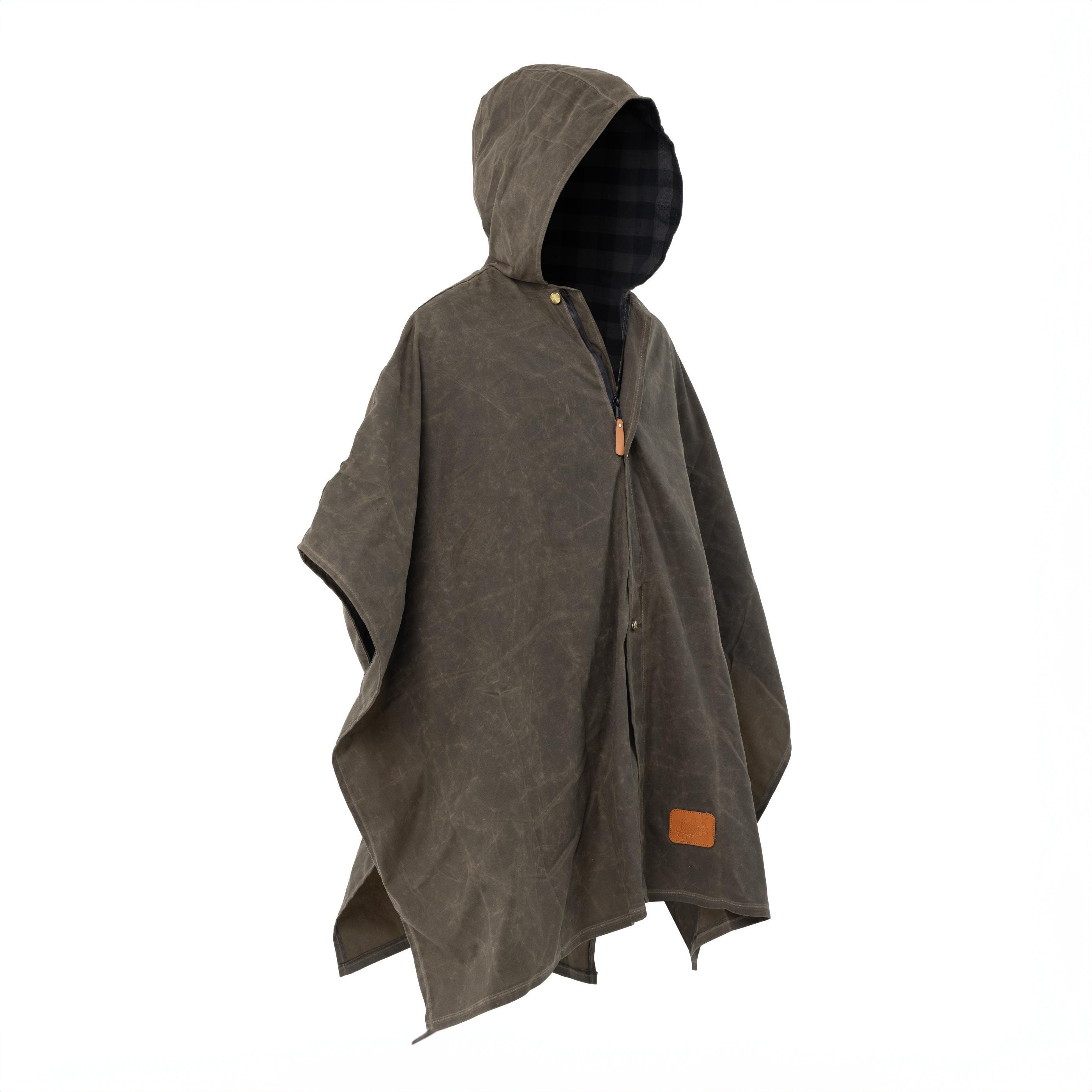 Canvas Poncho, Man Poncho, Genuine Military Poncho, Oilskin