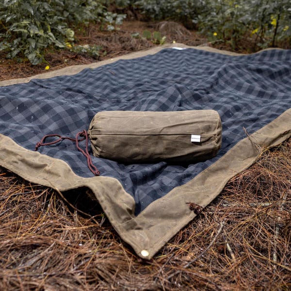 Rain Poncho, Waxed Canvas Poncho, Oilskin Shelter, Mens Rain Jacket, Water-proof hiking gear, Bushcraft Gift for men, LARP costume,Tarpaulin