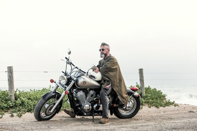 Man Poncho Wax Canvas Poncho Rain Poncho Mens Poncho Surf Etsy Canada