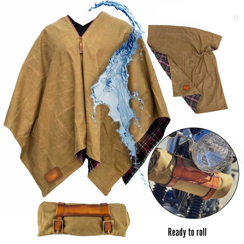 Man Poncho Wax Canvas Poncho Rain Poncho Mens Poncho Surf Etsy