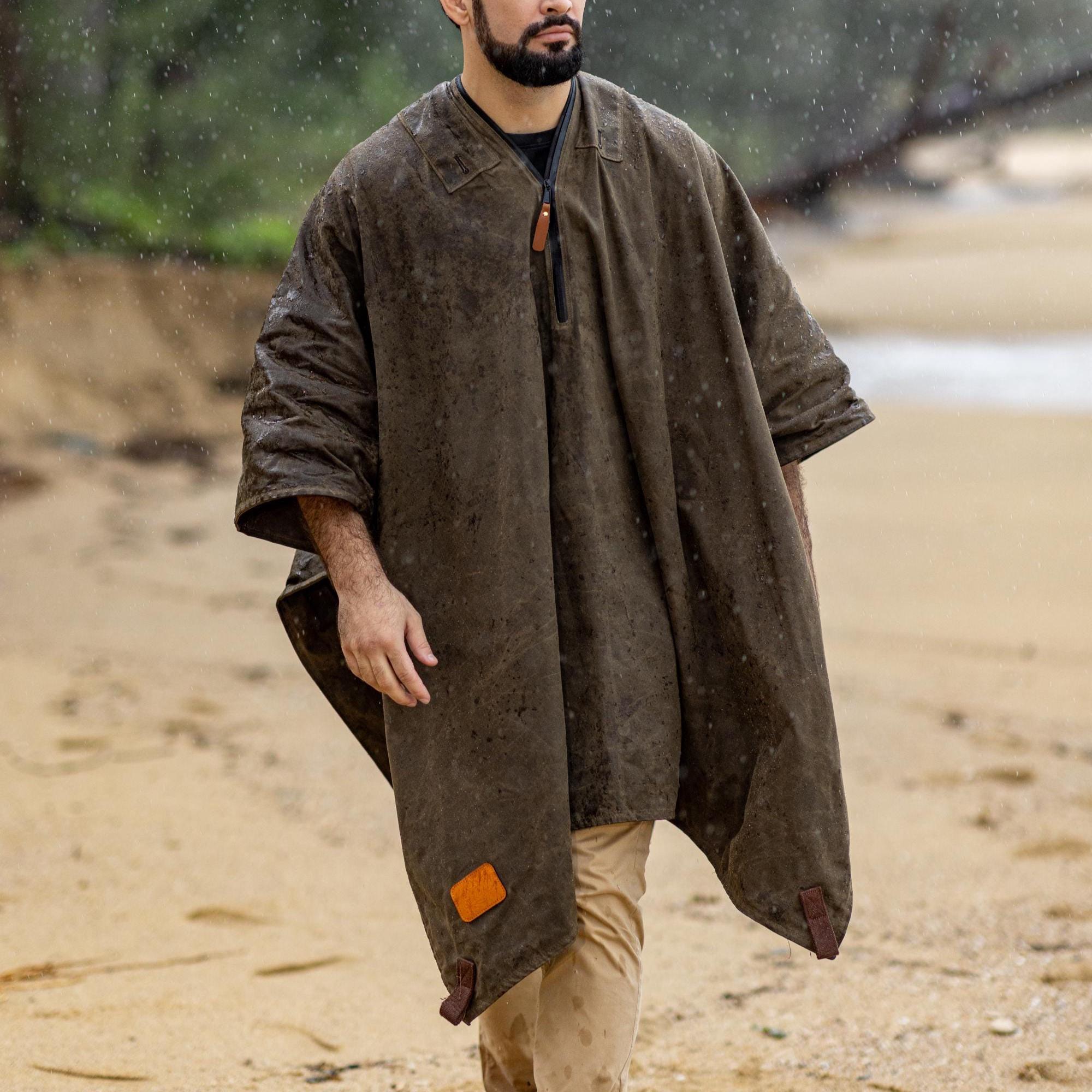 ゲンガー　ポンチョ Drifter Waterproof Waxed Canvas Poncho, Waxed Cotton Camping Rain