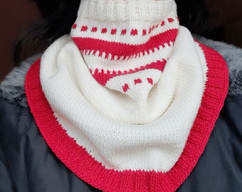Knitted Neck Warmer - Super Soft Merino Wool - Handmade - Scarfs Shawls Cowls - Unique Item - Christmas Gift