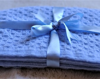 Knitted Baby Boy Blanket Pattern | Soft Nursery Afghan PDF | Beginner Friendly Knit Pattern | Baby Shower Gift Idea