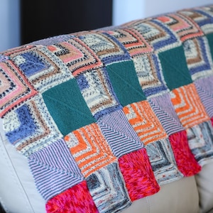 Mitered Square Blanket Knitting Pattern: Advanced Intermediate Level (PDF Download)