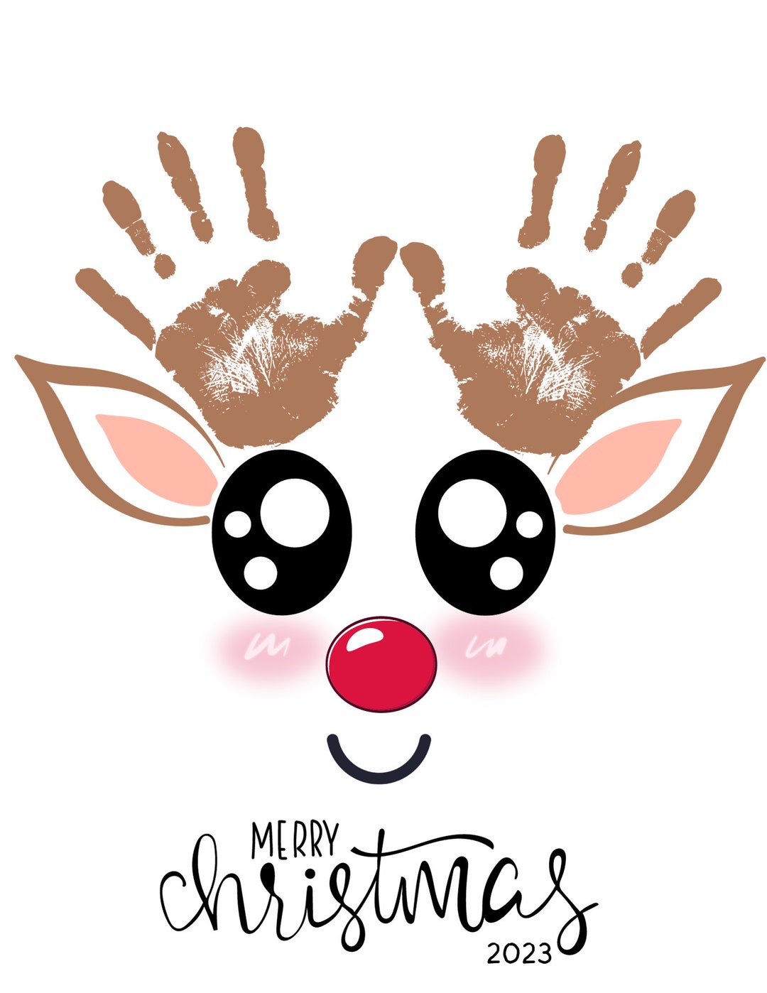 Handprint Rudolph Craft - Etsy