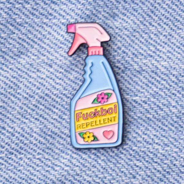 Fuck Boi Repellent Enamel Pin - Funny Enamel Pin - Feminist pin