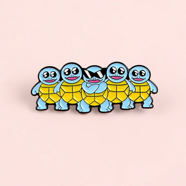 Squirtle squad enamel pin - Cool Pokemon Pin