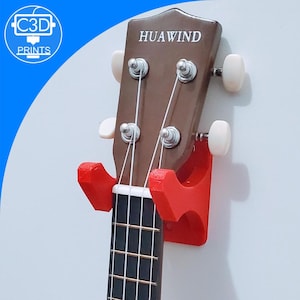 Ukulele Guitar Wall Mount Holder - Durable Space-Saving Instrument Display Rack, Easy Installation, Solid Wood