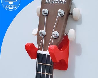 Ukulele Guitar Wall Mount Holder - Durable Space-Saving Instrument Display Rack, Easy Installation, Solid Wood