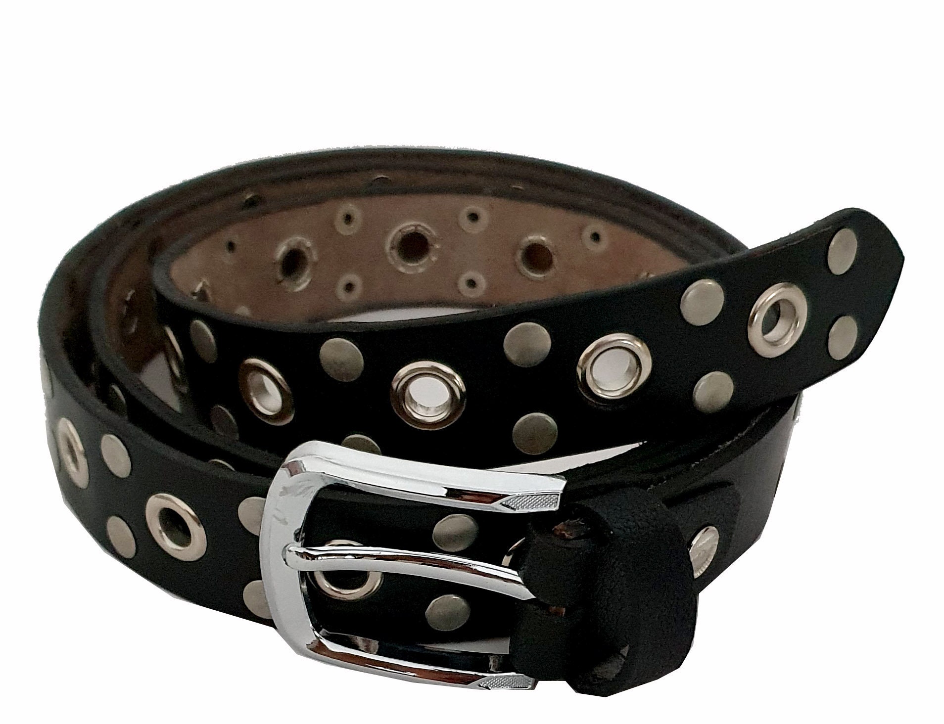 B.bolt leather artisan studded belt B905 - Black Vintage Studded Belt - Double J Saddlery main image 3