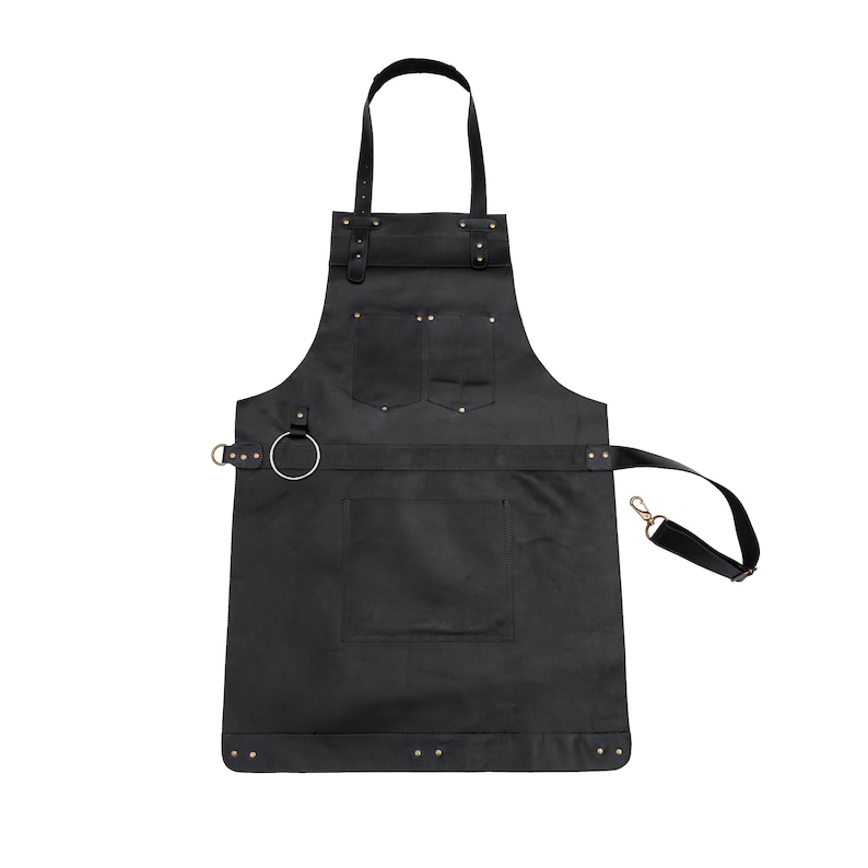 Procook Apron Chocolate Brown Full Grain Leather Apron Butcher Apron Cook Apron BBQ ...
